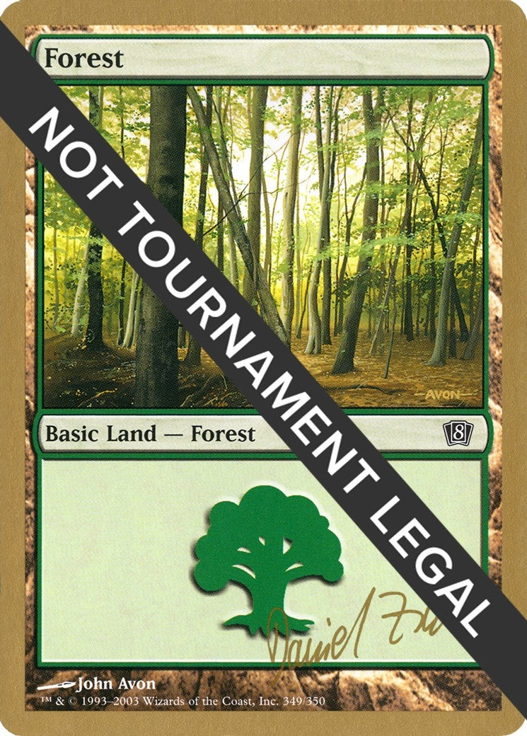 Forest (349) - 2003 Daniel Zink (8ED) [WCD] - MTG Single