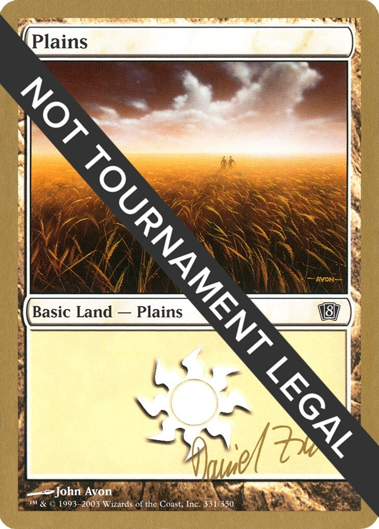 Plains (331) - 2003 Daniel Zink (8ED) [WCD] - MTG Single
