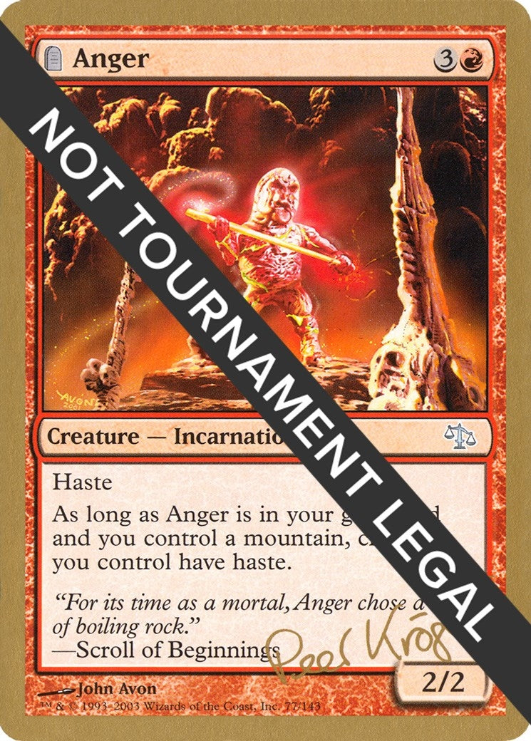 Anger - 2003 Peer Kroger (JUD) [WCD] - MTG Single