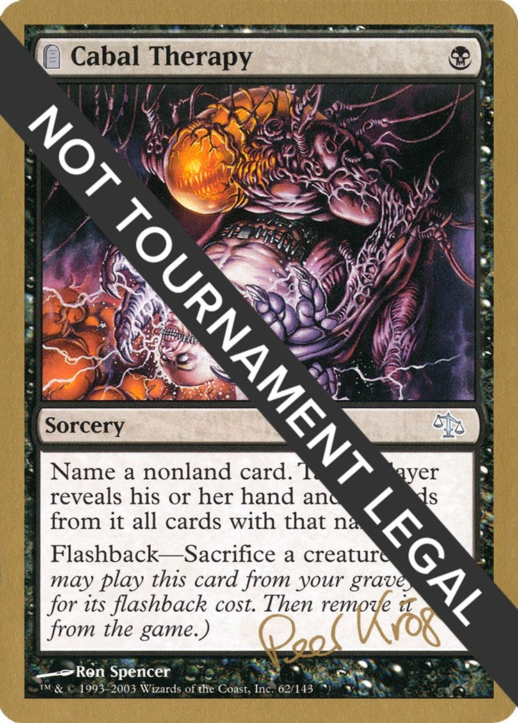Cabal Therapy - 2003 Peer Kroger (JUD) [WCD] - MTG Single