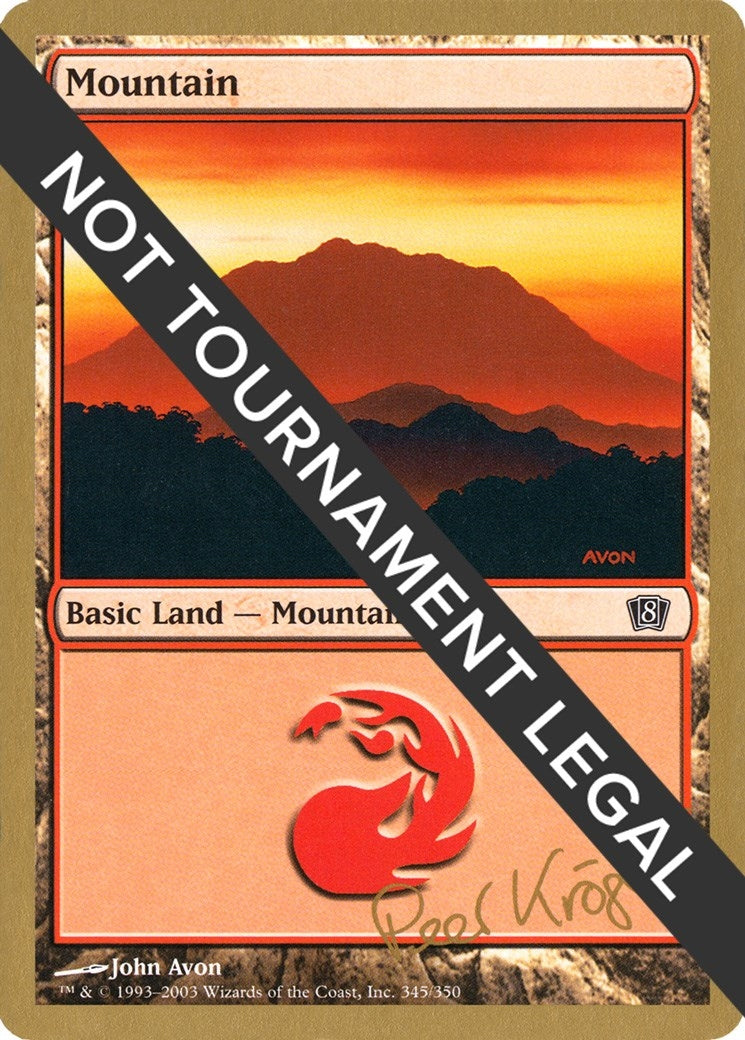 Mountain (345) - 2003 Peer Kroger (8ED) [WCD] - MTG Single
