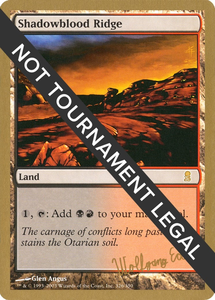 Shadowblood Ridge - 2003 Wolfgang Eder (ODY) [WCD] - MTG Single