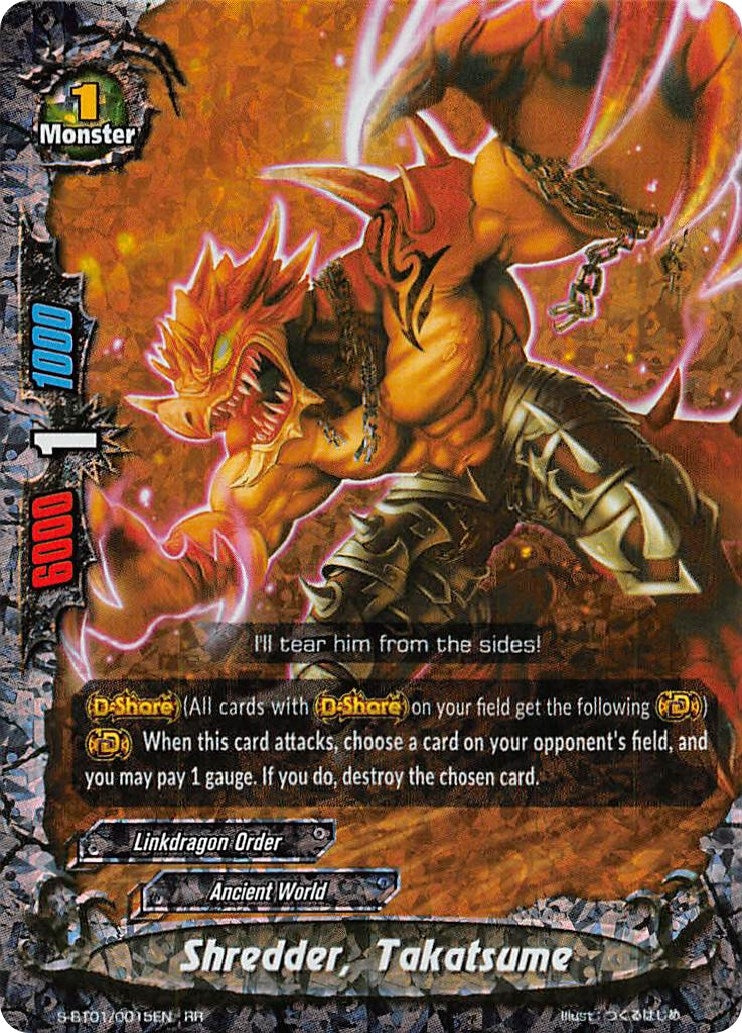 Shredder Takatsume (10015) [S-BT01] - Future Card BuddyFight Single
