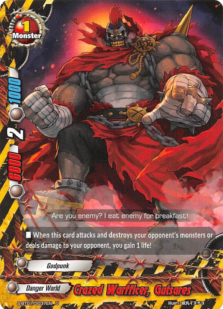 Crazed Warfficer Gutsares (10037) [S-BT01] - Future Card BuddyFight Single