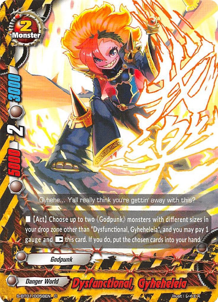 Dysfunctional Gyheheleia (10058) [S-BT01] - Future Card BuddyFight Single