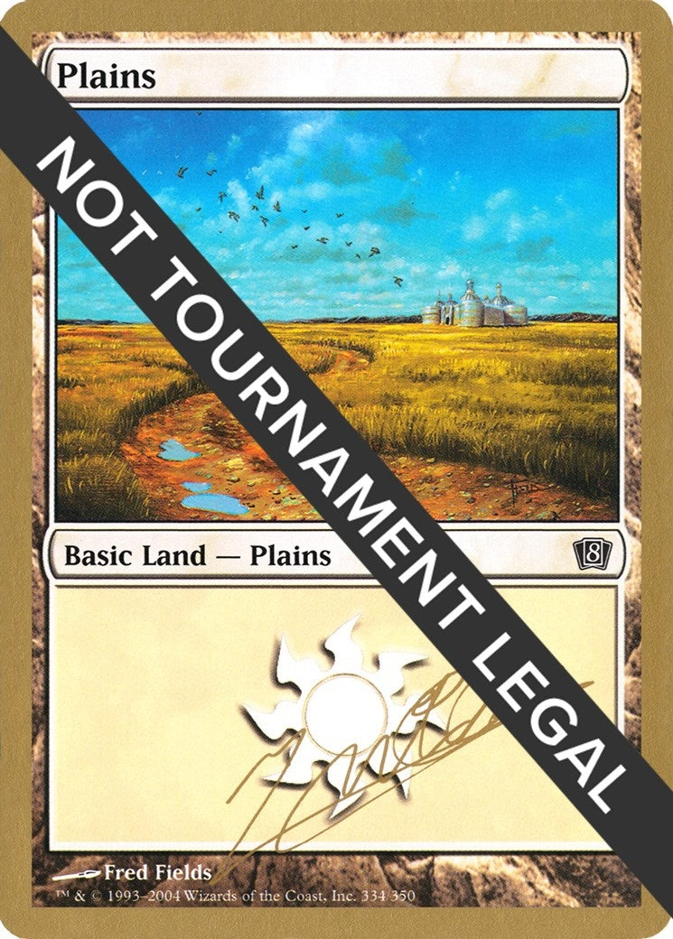 Plains (334) - 2004 Julien Nuijten (8ED) [WCD] - MTG Single