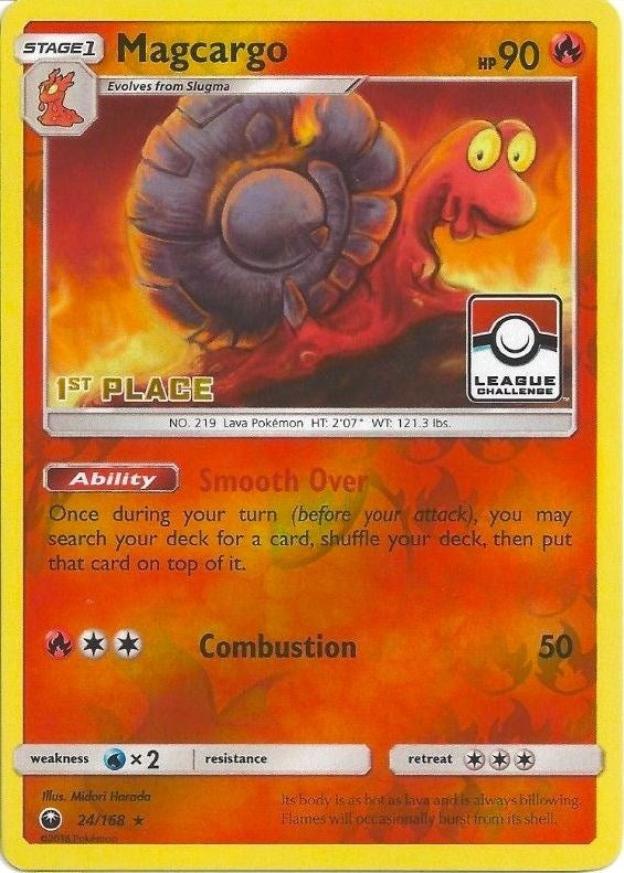 Image for Magcargo - 24/168 (League Challenge) [1st Place] (024/168) (League & Championship Cards) - Pokemon