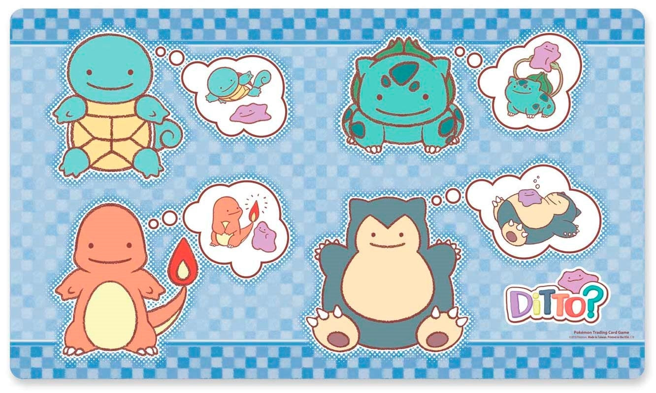 Pokemon TCG: Ditto As Squirtle Bulbasaur Charmander & Snorlax Playmat - Playmats Sealed