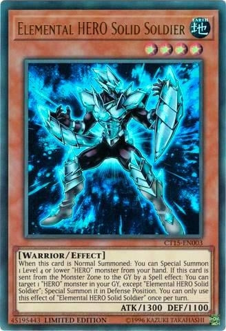 Elemental HERO Solid Soldier (15003) (CT15) - YuGiOh Single