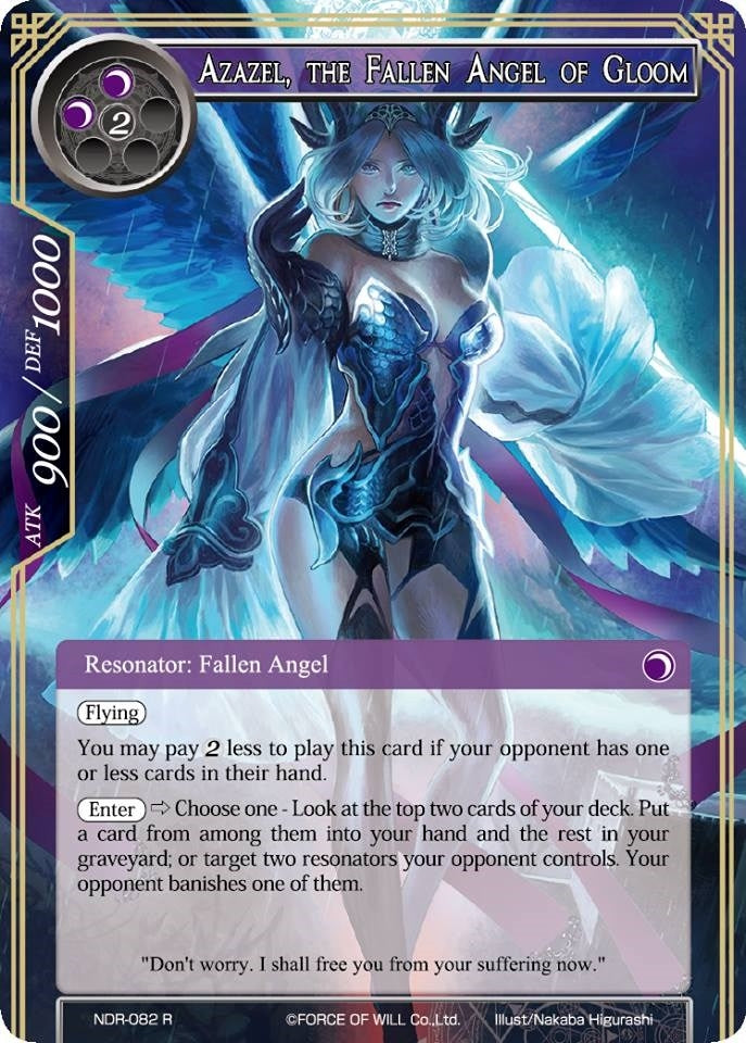 Azazel the Fallen Angel of Gloom (82) [NDR] - Force of Will Single