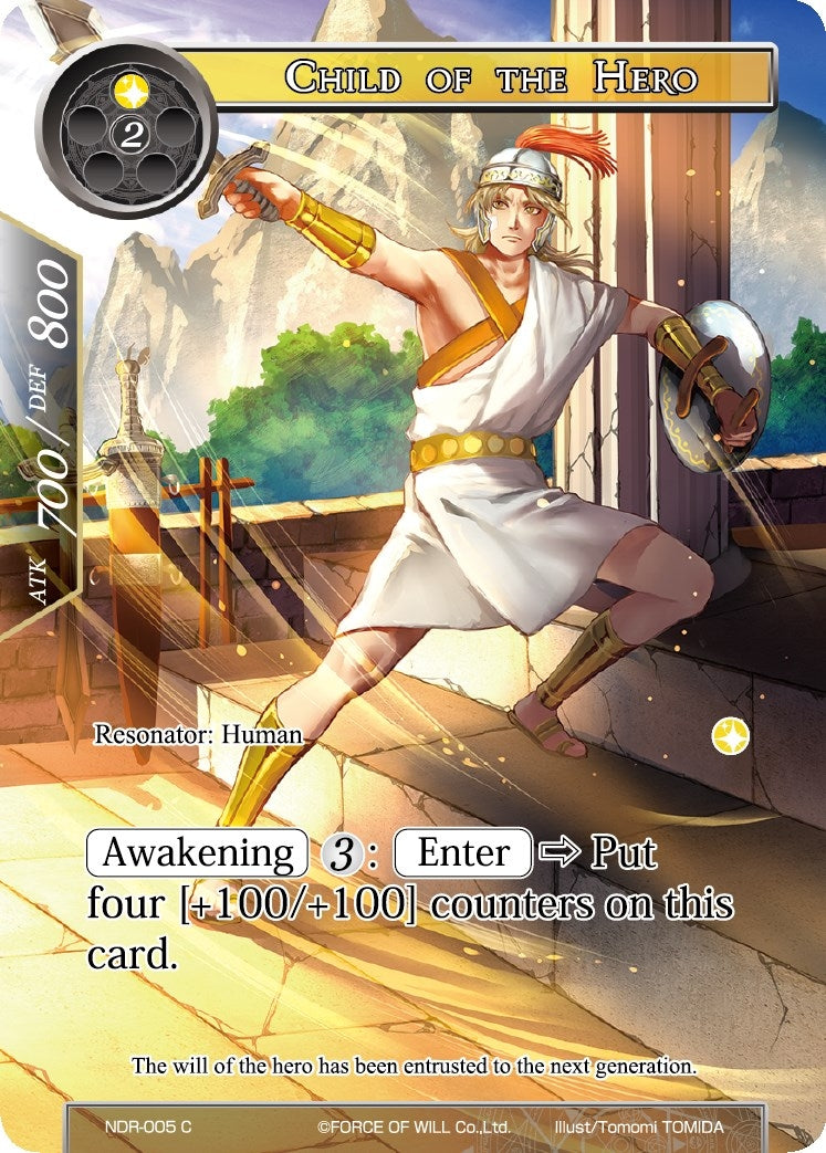 Child of the Hero (Full Art) (5) [NDR] - Force of Will Single