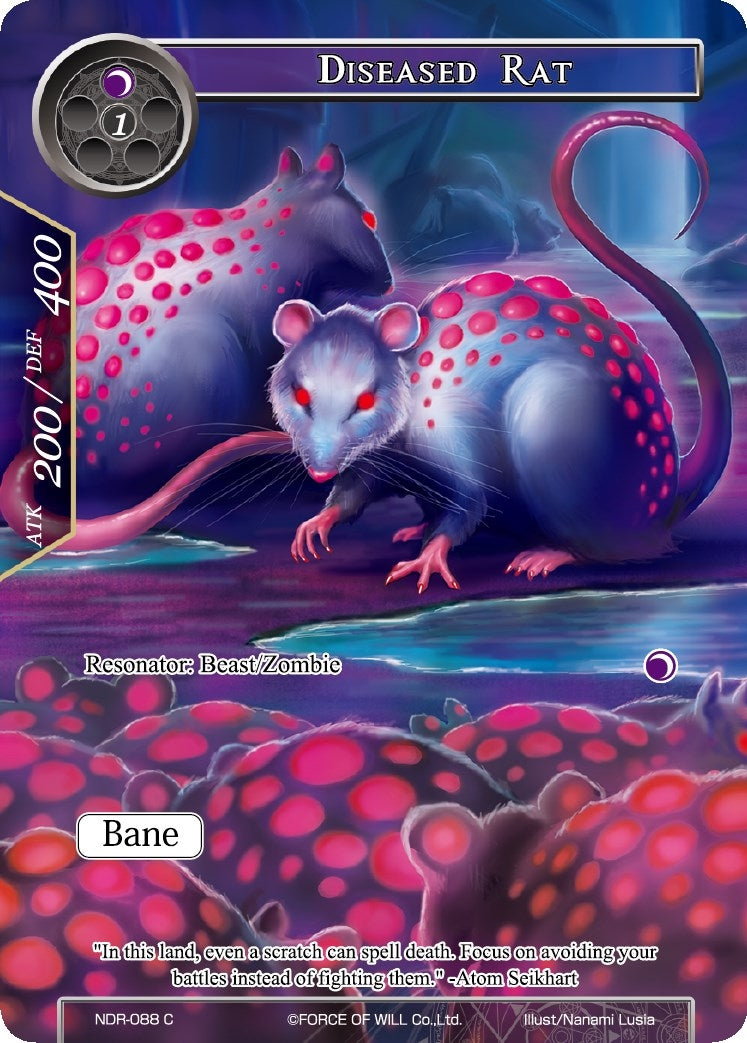 Diseased Rat (Full Art) (88) [NDR] - Force of Will Single