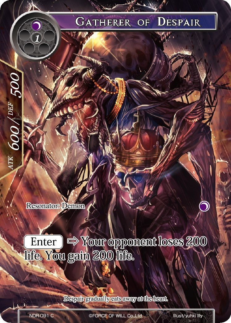Gatherer of Despair (Full Art) (91) [NDR] - Force of Will Single