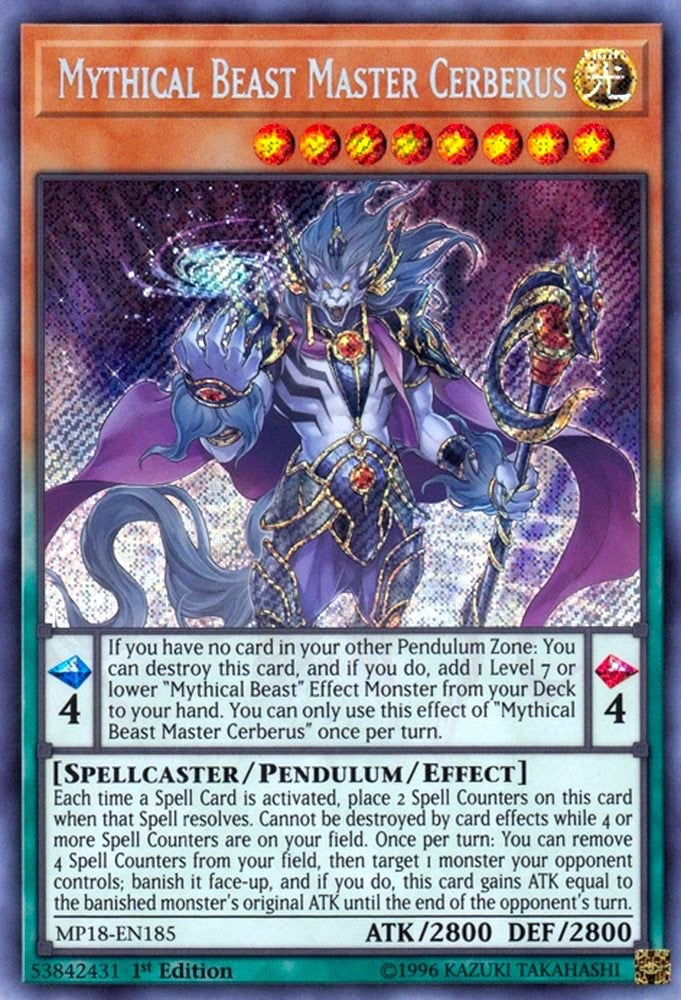 Mythical Beast Master Cerberus (18185) (MP18) - YuGiOh Single