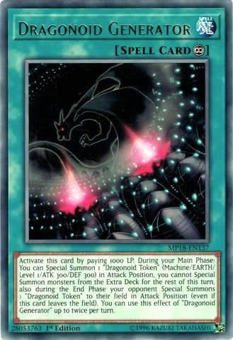 Dragonoid Generator (18137) (MP18) - YuGiOh Single