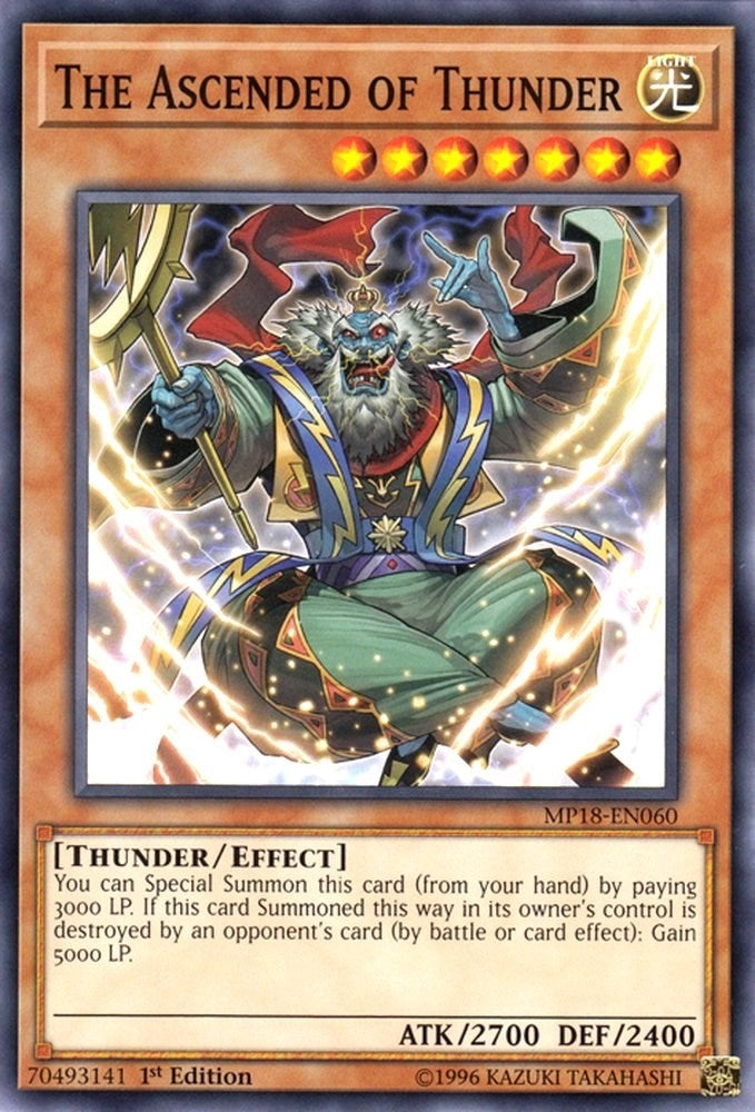 The Ascended of Thunder (18060) (MP18) - YuGiOh Single