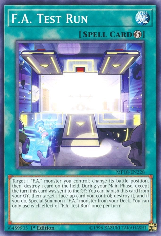 F.A. Test Run (18228) (MP18) - YuGiOh Single