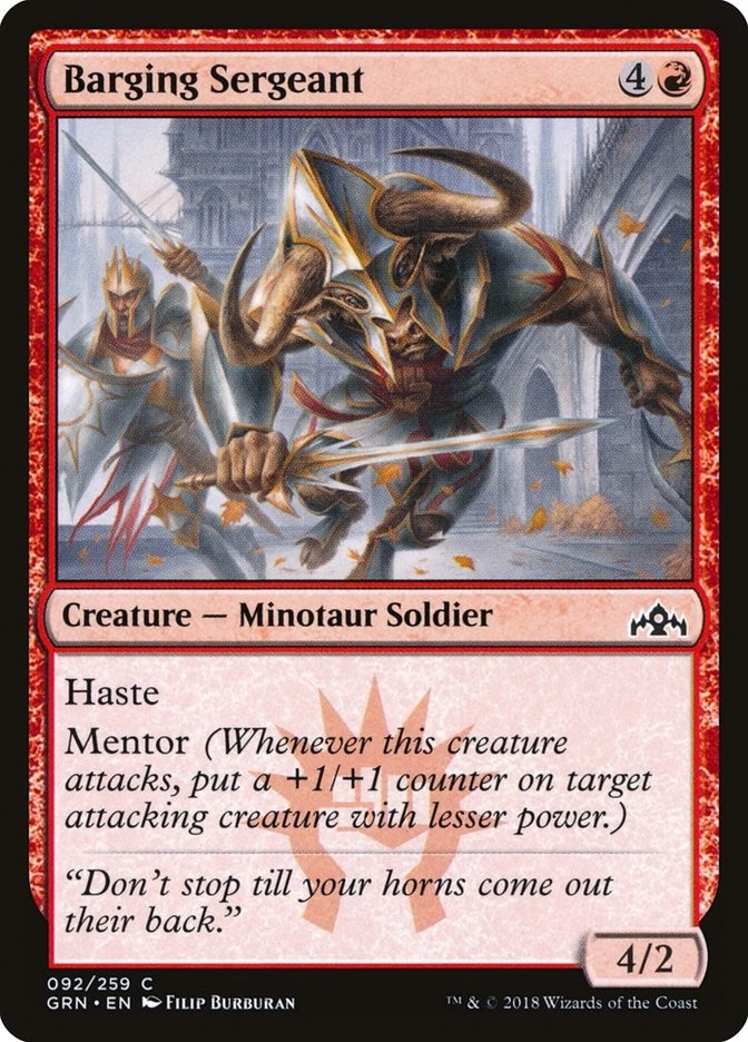 Barging Sergeant (92) [GRN] - MTG Single