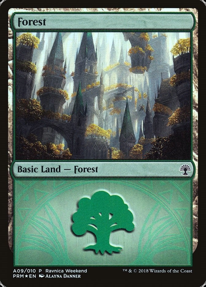 Forest - Selesnya (A09) (9) [LARP] - MTG Single