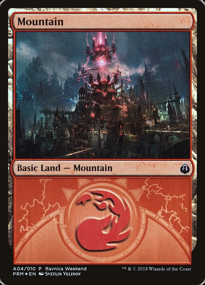 Mountain - Izzet (A04) (4) [LARP] - MTG Single