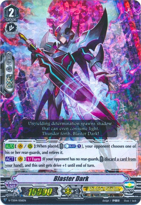 Blaster Dark - V-TD04/006EN (RRR Foil) (4006) [V-TD04] - Cardfight Vanguard Single