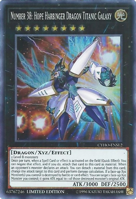 Number 38: Hope Harbinger Dragon Titanic Galaxy (2) (CYHO) - YuGiOh Single