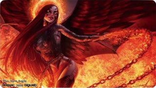 Magic Grand Prix 2016 Playmat: Nagoya (Version 2) - ’Fire and Iron’ Angel - Steve Argyle Commissioned Artwork