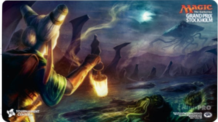 Magic Grand Prix 2016 Playmat: Stockholm - Tamiyo watching Emrakul the Promised End - Playmats Sealed