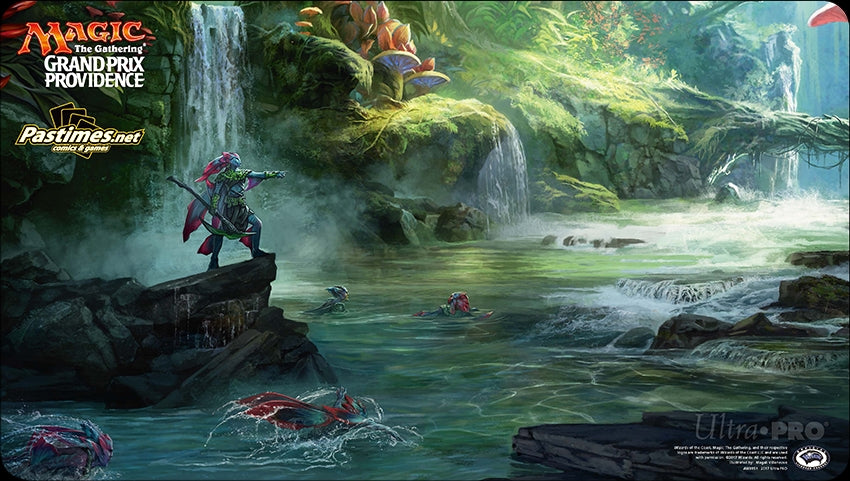 Magic Grand Prix 2017 Playmat: Providence (Version 3) - Search for Azcanta & Azcanta the Sunken Ruin - Playmats Sealed