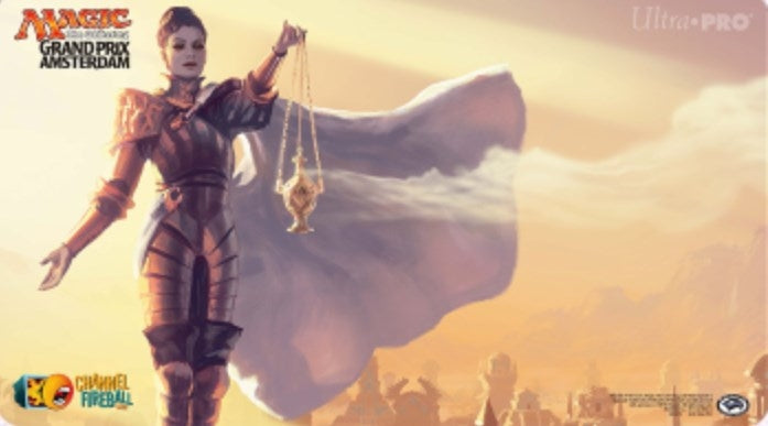Magic Grand Prix 2018 Playmat: Amsterdam (Version 3) - Skymarcher Aspirant - Playmats Sealed