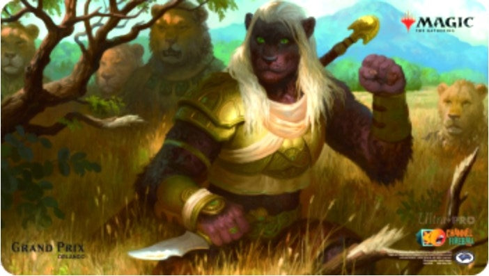 Magic Grand Prix 2018 Playmat: Orlando - Leonin Warleader - Playmats Sealed