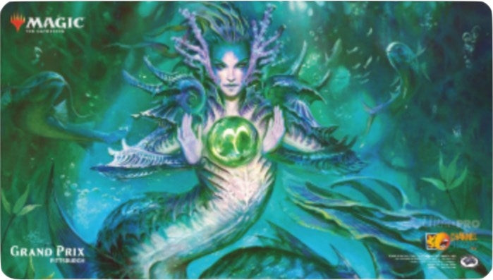 Magic Grand Prix 2018 Playmat: Pittsburgh - Tatyova Benthic Druid - Playmats Sealed