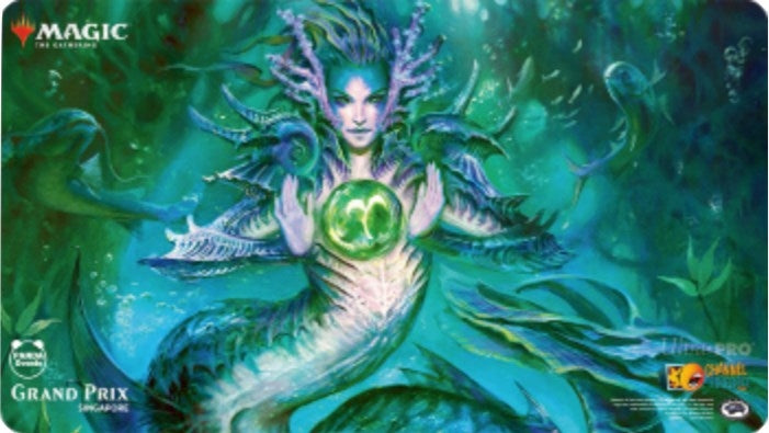 Magic Grand Prix 2018 Playmat: Singapore - Tatyova Benthic Druid - Playmats Sealed