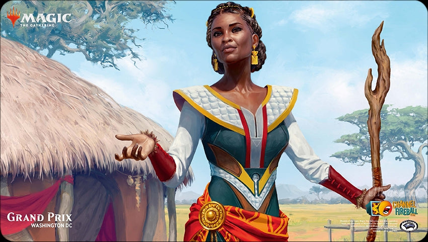 Magic Grand Prix 2018 Playmat: Washington (Version 2) - Niambi Faithful Healer - Playmats Sealed