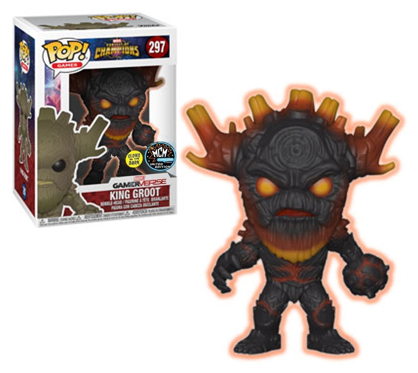 Marvel: Contest of Champions: King Groot (Bobble-Head) (Glow in the Dark) (MCM Comic Con) (297) [POP!] - Funko Sealed