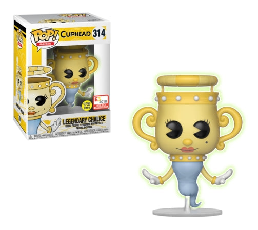 Cuphead: Legendary chalace (Glow in the Dark) (E3 2018 Exclusive) (314) [POP!] - Funko Sealed