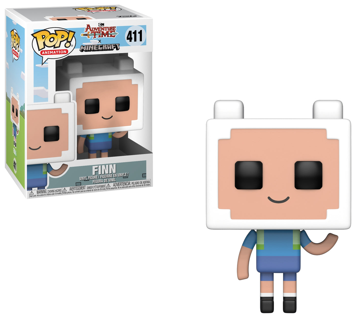 Adventure Time x Minecraft: Finn (411) [POP!] - Funko Sealed