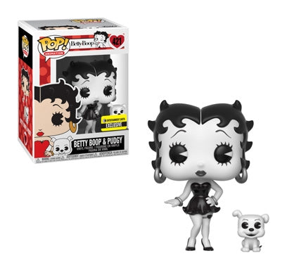Betty Boop: Betty Boop & Pudgy (Black and White) (Entertainment Earth Exclusive) (421) [POP!] - Funko Sealed