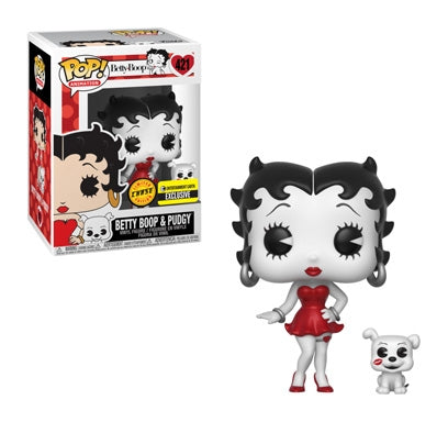Betty Boop: Betty Boop & Pudgy (Red) (Entertainment Earth Exclusive) (Limited Edition Chase) (421) [POP!] - Funko Sealed