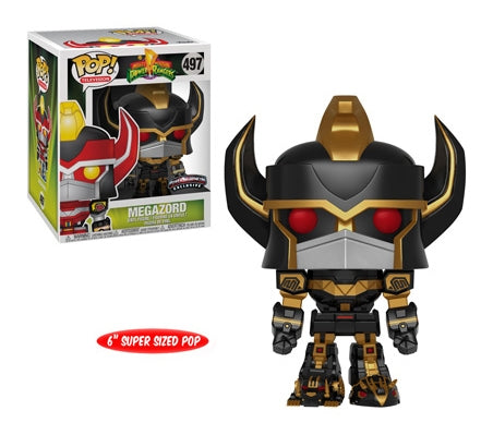 Power Rangers: Megazord Super Sized 6’’ (Black/Gold) (Power Morphicon Exclusive) (497) [POP!] - Funko Sealed