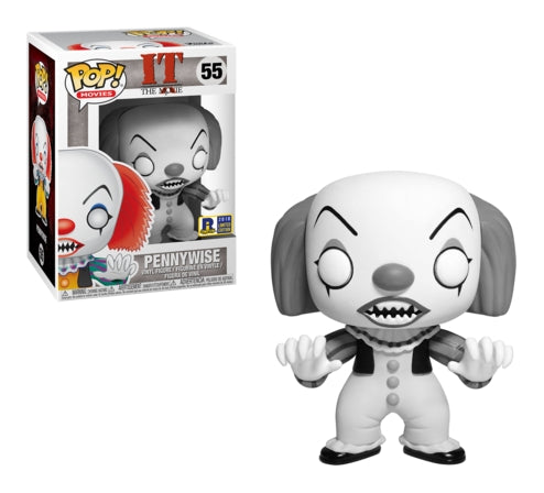 IT: Pennywise (Classic) (Black and White) (RICC 2018 Exclusive) (55) [POP!] - Funko Sealed