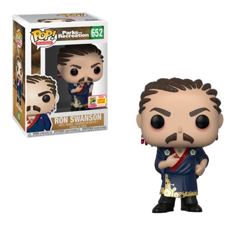 Parks and Recreation: Ron Swanson (Cornrows) (SDCC 2018 Exclusive) (652) [POP!] - Funko Sealed