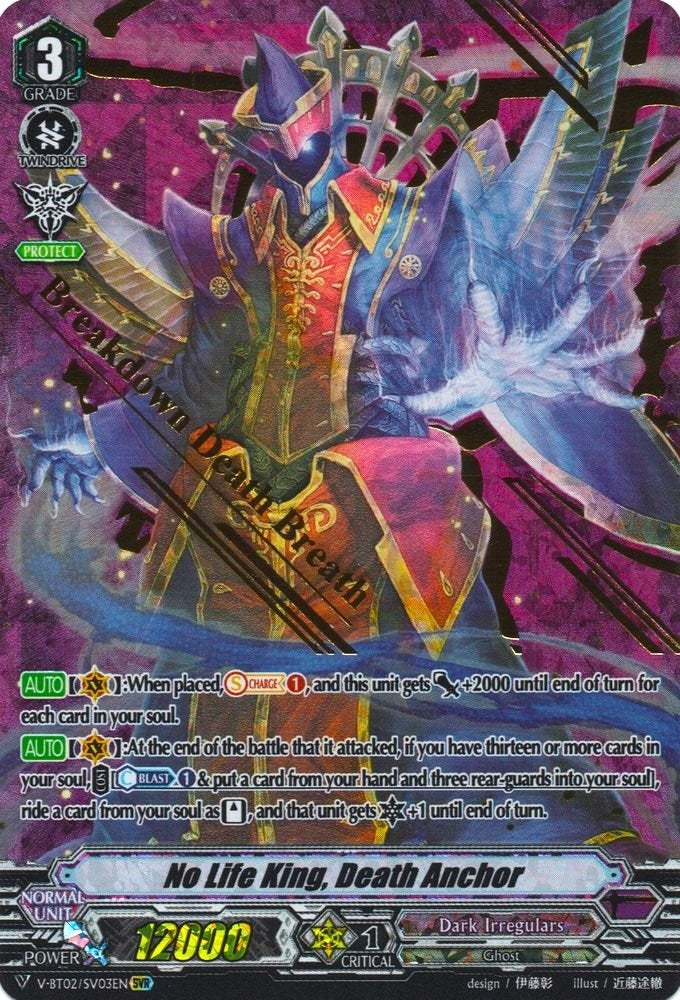 No Life King Death Anchor (SVR) (203) [V-BT02] - Cardfight Vanguard Single