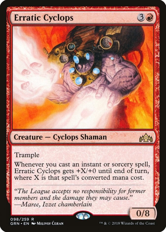 Erratic Cyclops (98) [GRN] - MTG Single