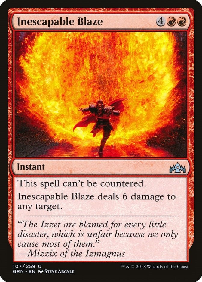 Inescapable Blaze (107) [GRN] - MTG Single