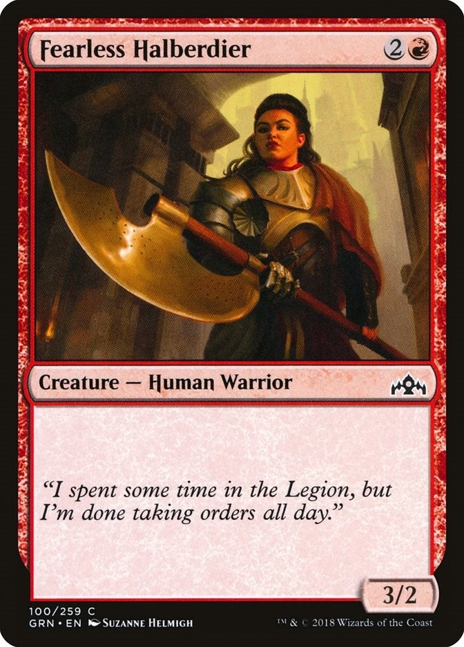 Fearless Halberdier (100) [GRN] - MTG Single