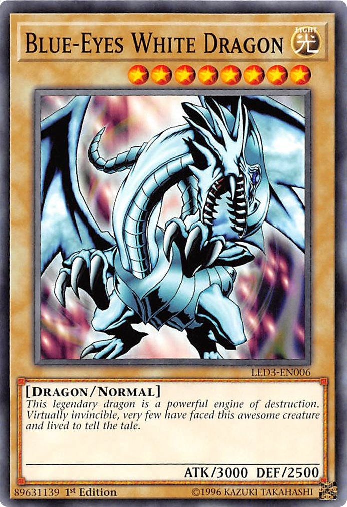 Blue-Eyes White Dragon (3006) (LED3) - YuGiOh Single