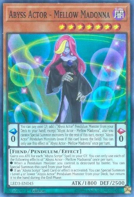 Abyss Actor - Mellow Madonna (3045) (LED3) - YuGiOh Single