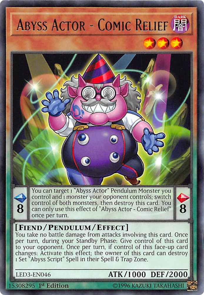 Abyss Actor - Comic Relief (3046) (LED3) - YuGiOh Single