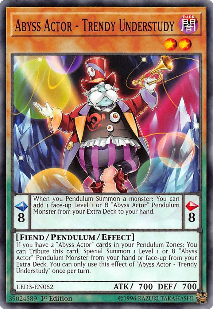 Abyss Actor - Trendy Understudy (3052) (LED3) - YuGiOh Single